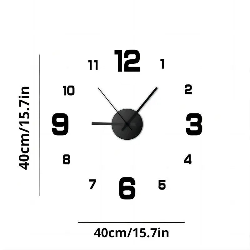Luxury Wall Clock Modern Frameless Acrylic DIY Wall Clock Large Silent Decorative Wall Clock Minimalist Wall Stickers Clock for Living Room Kitchen