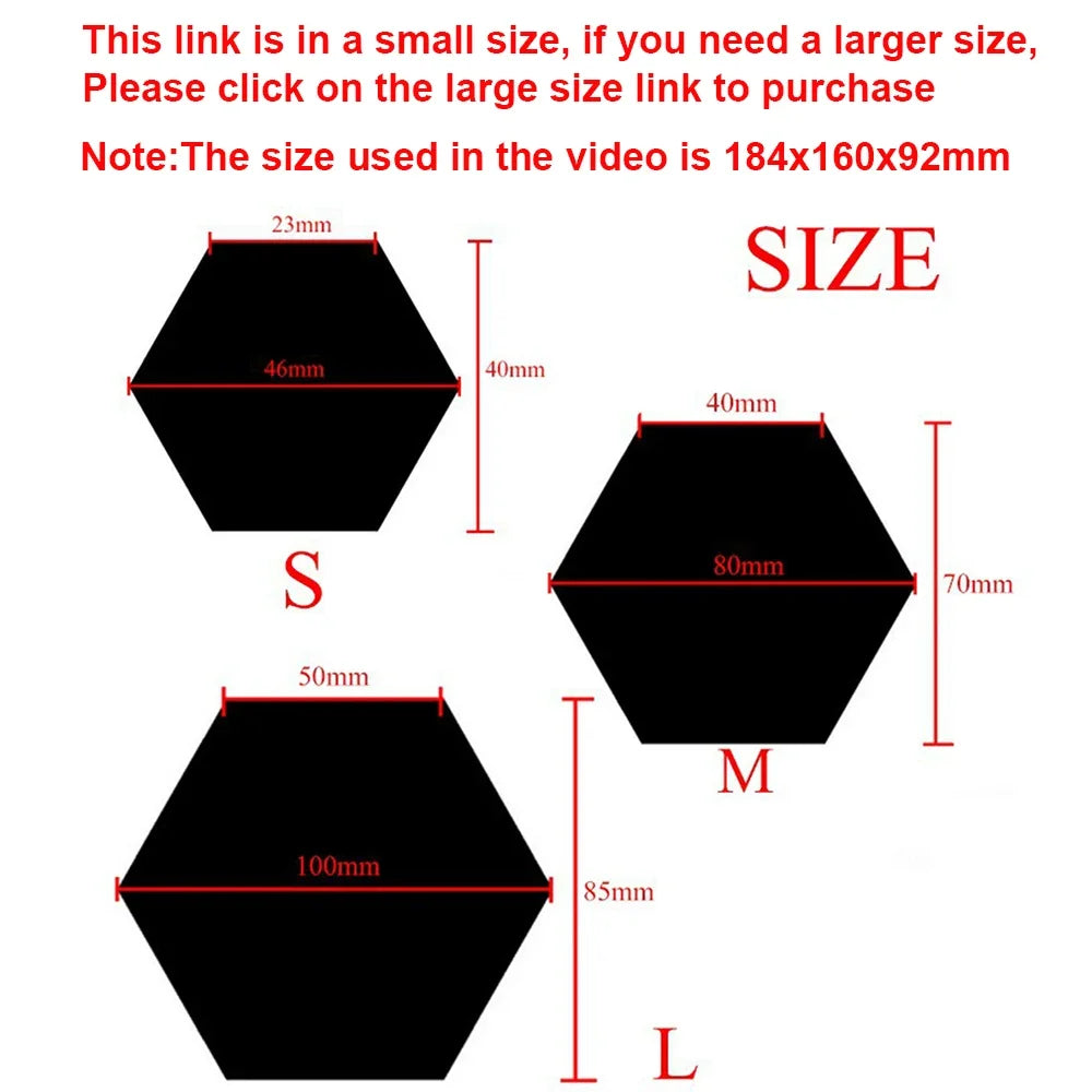 Luxury Decorative Mirror Hexagonal 6PCS Wall Stickers Modern Hexagon Mirror Tiles DIY Wall Decor for Living Room Bedroom Bathroom