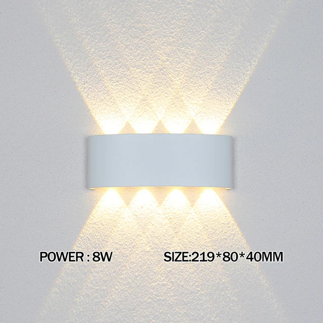 Wall Lamp Modern LED Outdoor Wall Lamp Luxury Waterproof Exterior Wall Sconce Up Down Light Contemporary Outdoor Lighting Fixture Black Aluminum Porch Light Patio Garden Villa Entryway Facade Balcony Wall Mounted Lamp