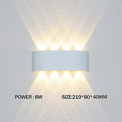 Wall Lamp Modern LED Outdoor Wall Lamp Luxury Waterproof Exterior Wall Sconce Up Down Light Contemporary Outdoor Lighting Fixture Black Aluminum Porch Light Patio Garden Villa Entryway Facade Balcony Wall Mounted Lamp
