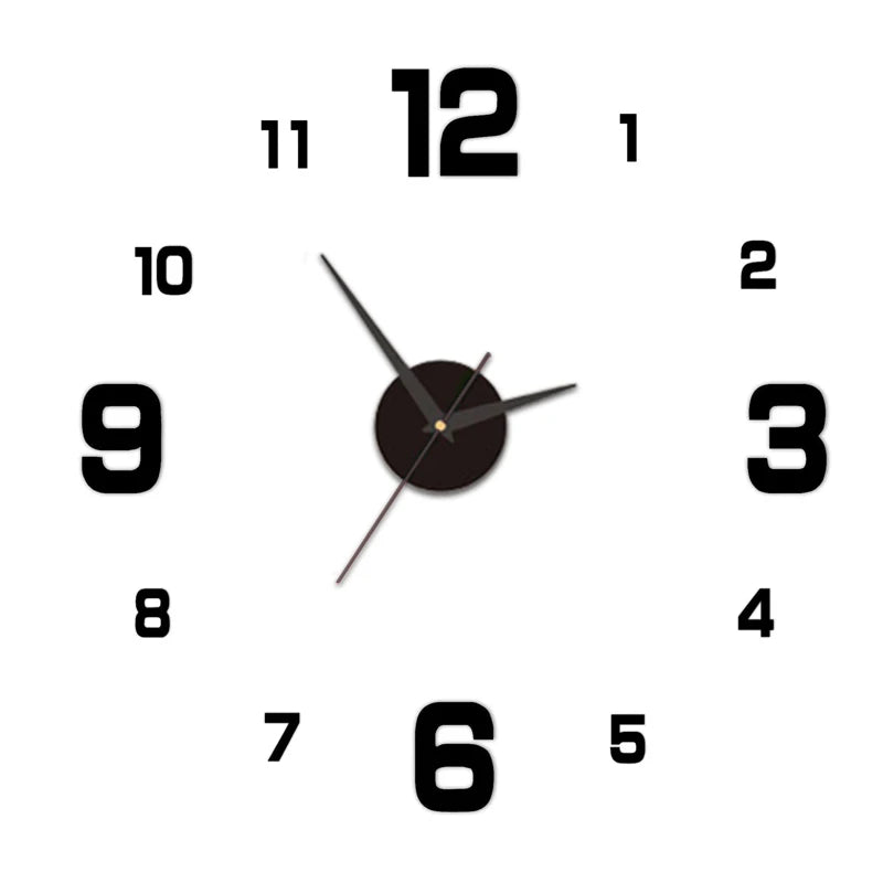 Luxury Wall Clock Modern Frameless Acrylic DIY Wall Clock Large Silent Decorative Wall Clock Minimalist Wall Stickers Clock for Living Room Kitchen