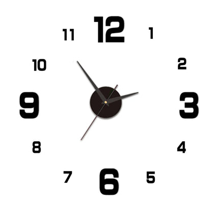 Luxury Wall Clock Modern Frameless Acrylic DIY Wall Clock Large Silent Decorative Wall Clock Minimalist Wall Stickers Clock for Living Room Kitchen