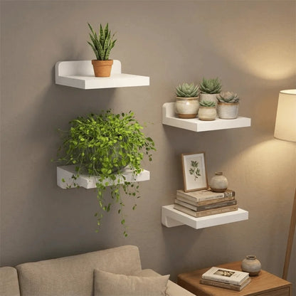 Floating Shelves Modern 4PCS Decorative Wall Shelves Small Wall Mounted Storage Shelves for Bathroom Kitchen Bedroom Living Room