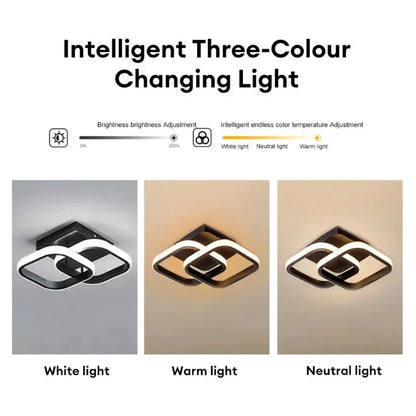 Ceiling Light Luxury Modern LED Ceiling Lamp Contemporary Flush Mount Chandelier Hotel Restaurant Lighting Fixture Minimalist Geometric Ceiling Light for Living Room Bedroom Dining Room Hallway Home Decor