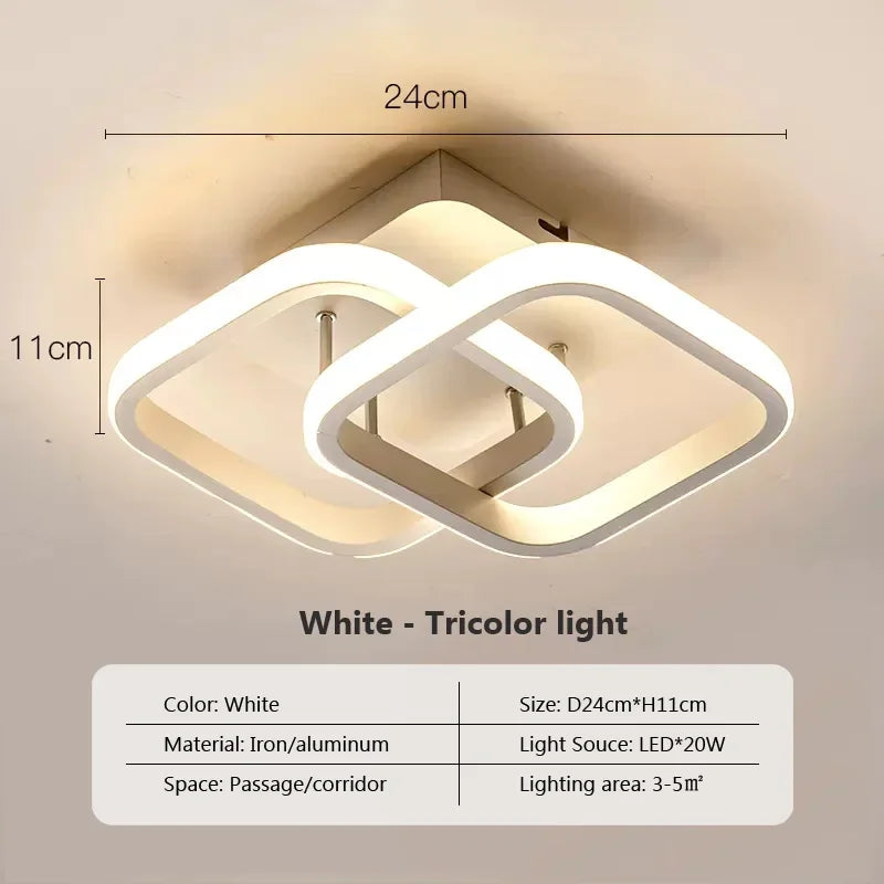 Ceiling Light Luxury Modern LED Ceiling Lamp Contemporary Flush Mount Chandelier Hotel Restaurant Lighting Fixture Minimalist Geometric Ceiling Light for Living Room Bedroom Dining Room Hallway Home Decor