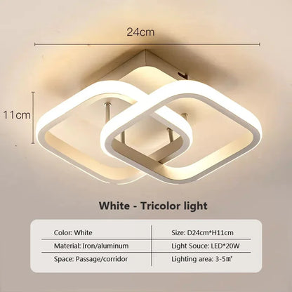 Ceiling Light Luxury Modern LED Ceiling Lamp Contemporary Flush Mount Chandelier Hotel Restaurant Lighting Fixture Minimalist Geometric Ceiling Light for Living Room Bedroom Dining Room Hallway Home Decor