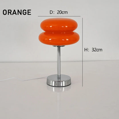 Table Lamp Bedside Lamp Luxury Macaron Modern LED Night Light Hotel Bedroom Decor Designer Glass Mushroom Lamp Nordic Minimalist Bedside Table Light Living Room Reading Lamp Ambient Lighting Contemporary