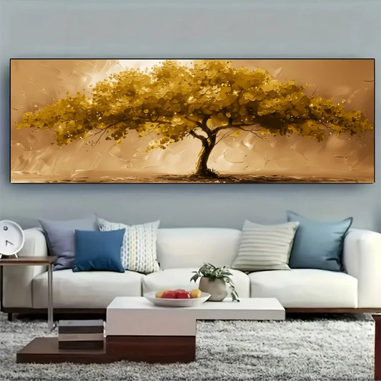 Wall Art Luxury Canvas Print Modern Tree Painting Large Unframed Canvas Wall Decor for Living Room Bedroom Office Home Decoration