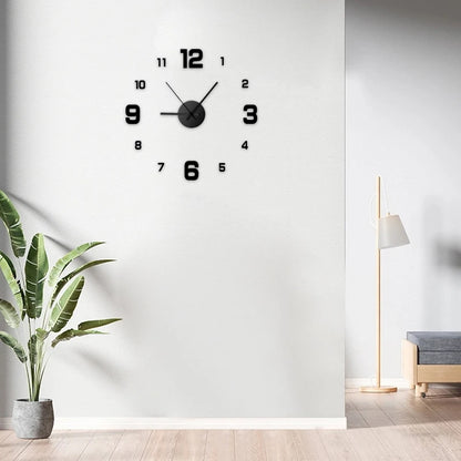Luxury Wall Clock Modern Frameless Acrylic DIY Wall Clock Large Silent Decorative Wall Clock Minimalist Wall Stickers Clock for Living Room Kitchen