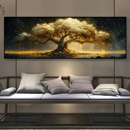 Wall Art Luxury Canvas Print Modern Abstract Tree Painting Large Unframed Canvas Wall Decor for Living Room Bedroom Office Home Decoration