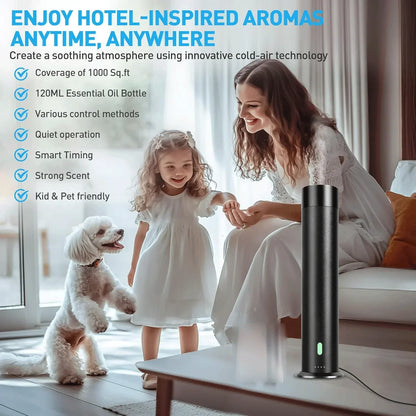 Luxury Diffuser Smart, Essential Oil Aroma Diffuser, Hotel Collection Scent Diffuser, WiFi & Remote Control Aromatherapy Diffuser, Premium Home Fragrance Machine, Modern Ultrasonic Diffuser, Bedroom Living Room Air Humidifier