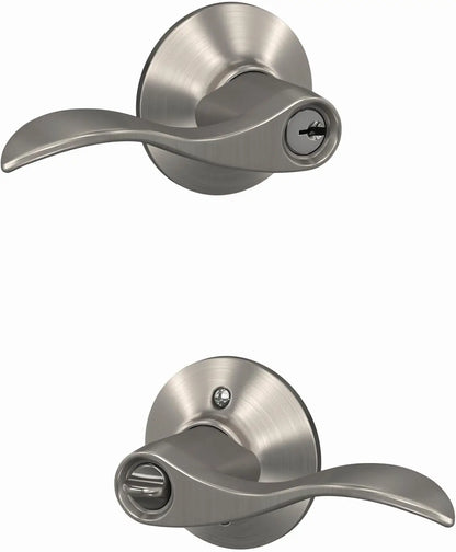 Door Handle Modern Hotel Door Lever Handle Luxury Interior Door Hardware Stainless Steel Bedroom Bathroom Privacy Lock Contemporary Minimalist Home Decor Durable Security Door Handle Set