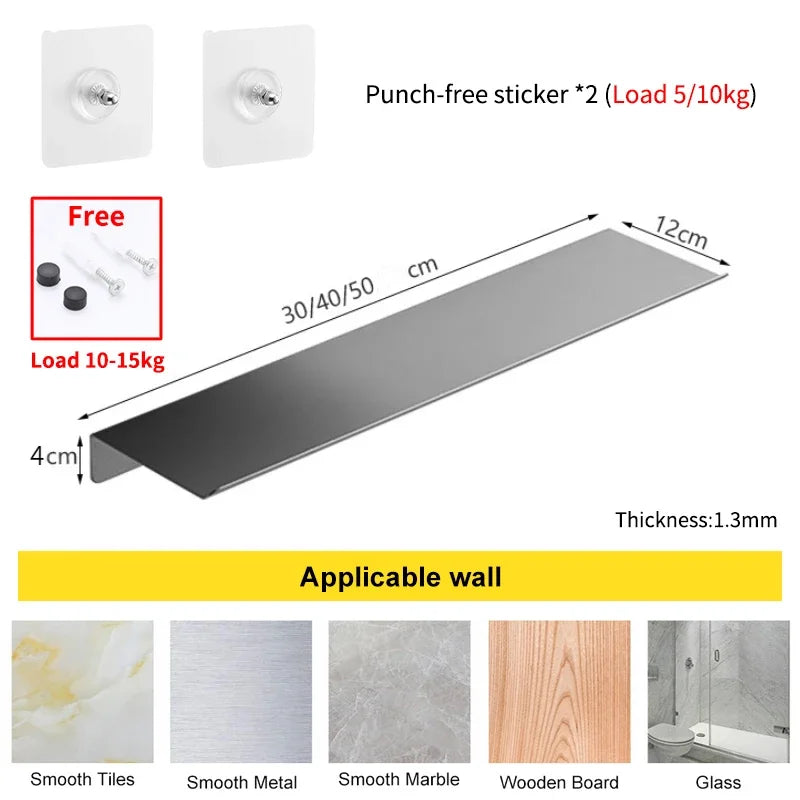 Floating Shelves Modern Wall Shelves Bathroom Storage Shelves Wall Mounted Organizer Shelves for Kitchen Bedroom Living Room