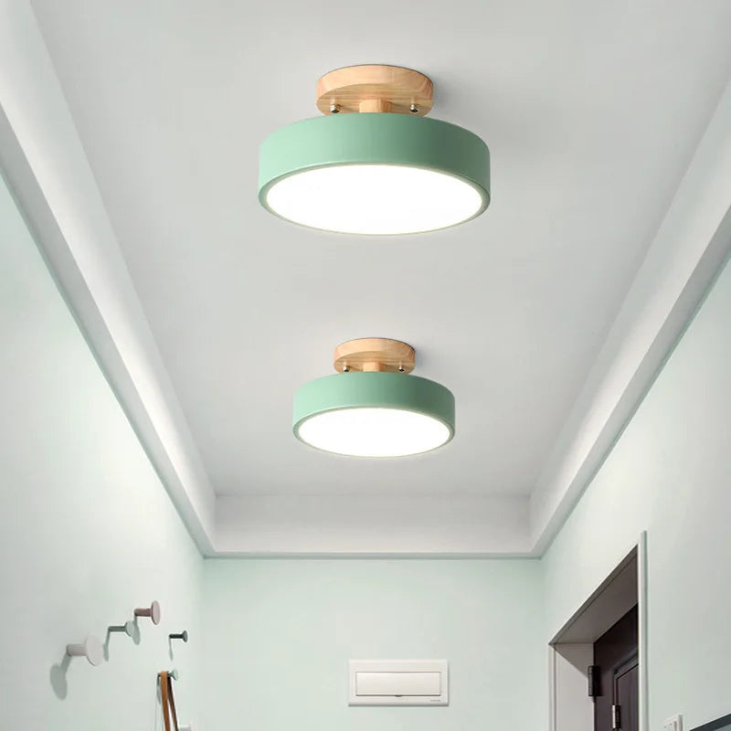 Ceiling Light Luxury Nordic Ceiling Lamp Modern Flush Mount Light Scandinavian Minimalist Ceiling Fixture Hotel Restaurant Hallway Bedroom Living Room Wooden Ceiling Light Contemporary Home Decor