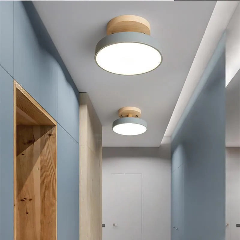 Ceiling Light Luxury Nordic Ceiling Lamp Modern Flush Mount Light Scandinavian Minimalist Ceiling Fixture Hotel Restaurant Hallway Bedroom Living Room Wooden Ceiling Light Contemporary Home Decor