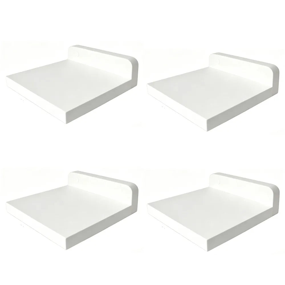 Floating Shelves Modern 4PCS Decorative Wall Shelves Small Wall Mounted Storage Shelves for Bathroom Kitchen Bedroom Living Room