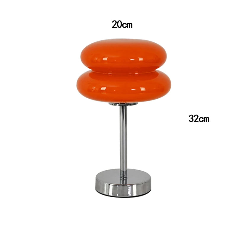 Table Lamp Bedside Lamp Luxury Macaron Modern LED Night Light Hotel Bedroom Decor Designer Glass Mushroom Lamp Nordic Minimalist Bedside Table Light Living Room Reading Lamp Ambient Lighting Contemporary