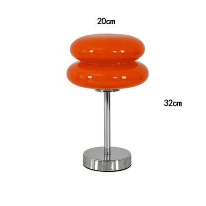 Table Lamp Bedside Lamp Luxury Macaron Modern LED Night Light Hotel Bedroom Decor Designer Glass Mushroom Lamp Nordic Minimalist Bedside Table Light Living Room Reading Lamp Ambient Lighting Contemporary