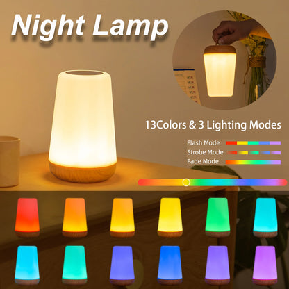 Luxury Bedside Lamp RGB Table Lamp Modern Nightstand Lamp LED Ambient Light for Bedroom Living Room Desk Home Decor