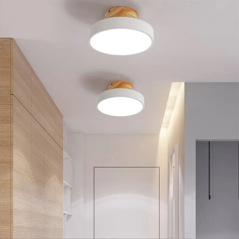 Ceiling Light Luxury Nordic Ceiling Lamp Modern Flush Mount Light Scandinavian Minimalist Ceiling Fixture Hotel Restaurant Hallway Bedroom Living Room Wooden Ceiling Light Contemporary Home Decor