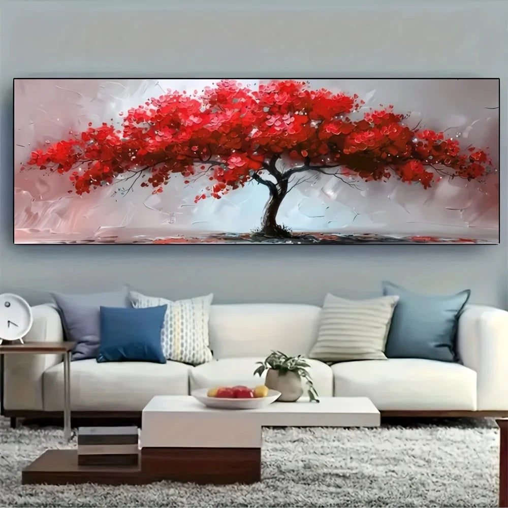 Wall Art Luxury Canvas Print Modern Tree Painting Large Unframed Canvas Wall Decor for Living Room Bedroom Office Home Decoration
