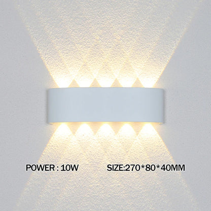 Wall Lamp Modern LED Outdoor Wall Lamp Luxury Waterproof Exterior Wall Sconce Up Down Light Contemporary Outdoor Lighting Fixture Black Aluminum Porch Light Patio Garden Villa Entryway Facade Balcony Wall Mounted Lamp