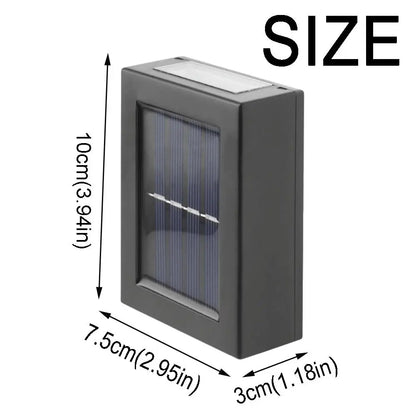 Solar Wall Lamp Outdoor LED Wall Lamp Modern Luxury Waterproof Exterior Light Solar Powered Up Down Wall Sconce Contemporary Garden Porch Patio Fence Villa Balcony Security Outdoor Lighting Fixture