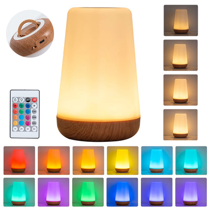Luxury Bedside Lamp RGB Table Lamp Modern Nightstand Lamp LED Ambient Light for Bedroom Living Room Desk Home Decor