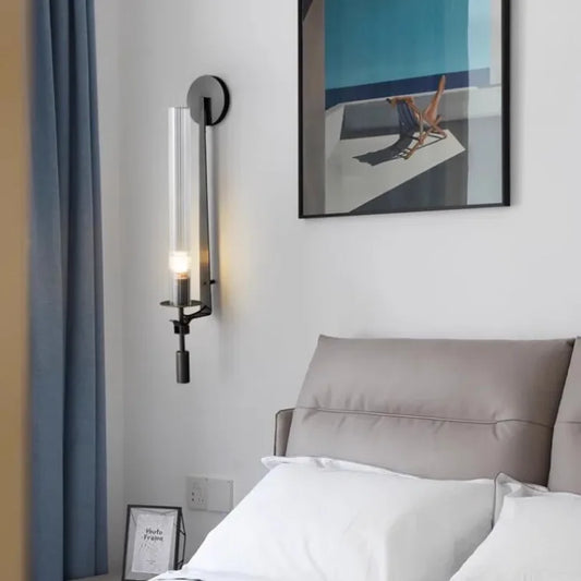 Wall Lamp Luxury Modern Bedside Lamp Hotel Wall Sconce Glass Wall Light Nordic Bedroom Reading Lamp Indoor Decorative Lighting for Living Room Hallway Corridor Villa Apartment Home Decor