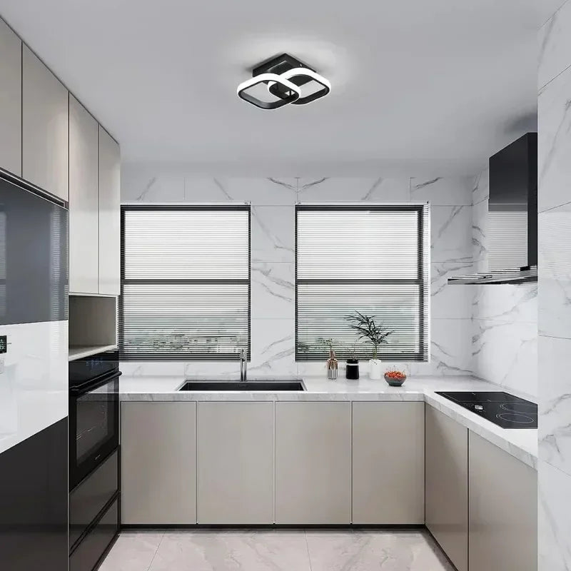 Ceiling Light Luxury Modern LED Ceiling Lamp Contemporary Flush Mount Chandelier Hotel Restaurant Lighting Fixture Minimalist Geometric Ceiling Light for Living Room Bedroom Dining Room Hallway Home Decor