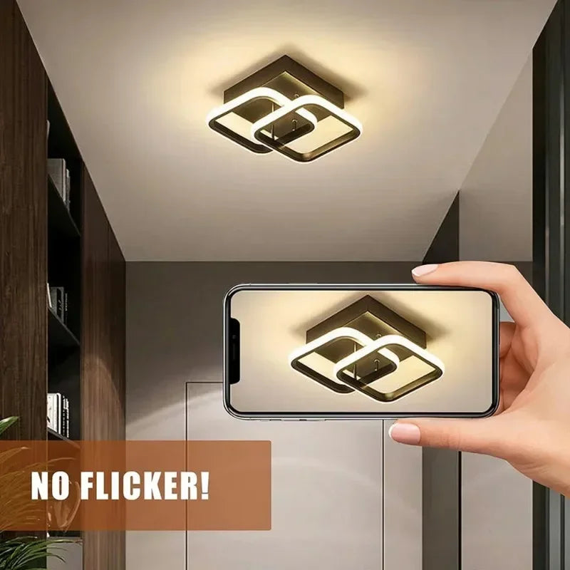 Ceiling Light Luxury Modern LED Ceiling Lamp Contemporary Flush Mount Chandelier Hotel Restaurant Lighting Fixture Minimalist Geometric Ceiling Light for Living Room Bedroom Dining Room Hallway Home Decor