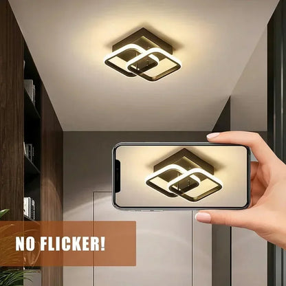 Ceiling Light Luxury Modern LED Ceiling Lamp Contemporary Flush Mount Chandelier Hotel Restaurant Lighting Fixture Minimalist Geometric Ceiling Light for Living Room Bedroom Dining Room Hallway Home Decor