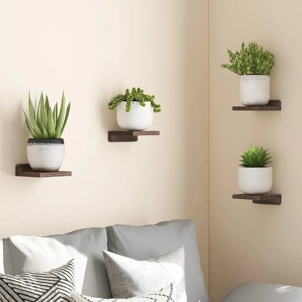 Floating Shelves Modern 4PCS Decorative Wall Shelves Small Wall Mounted Storage Shelves for Bathroom Kitchen Bedroom Living Room