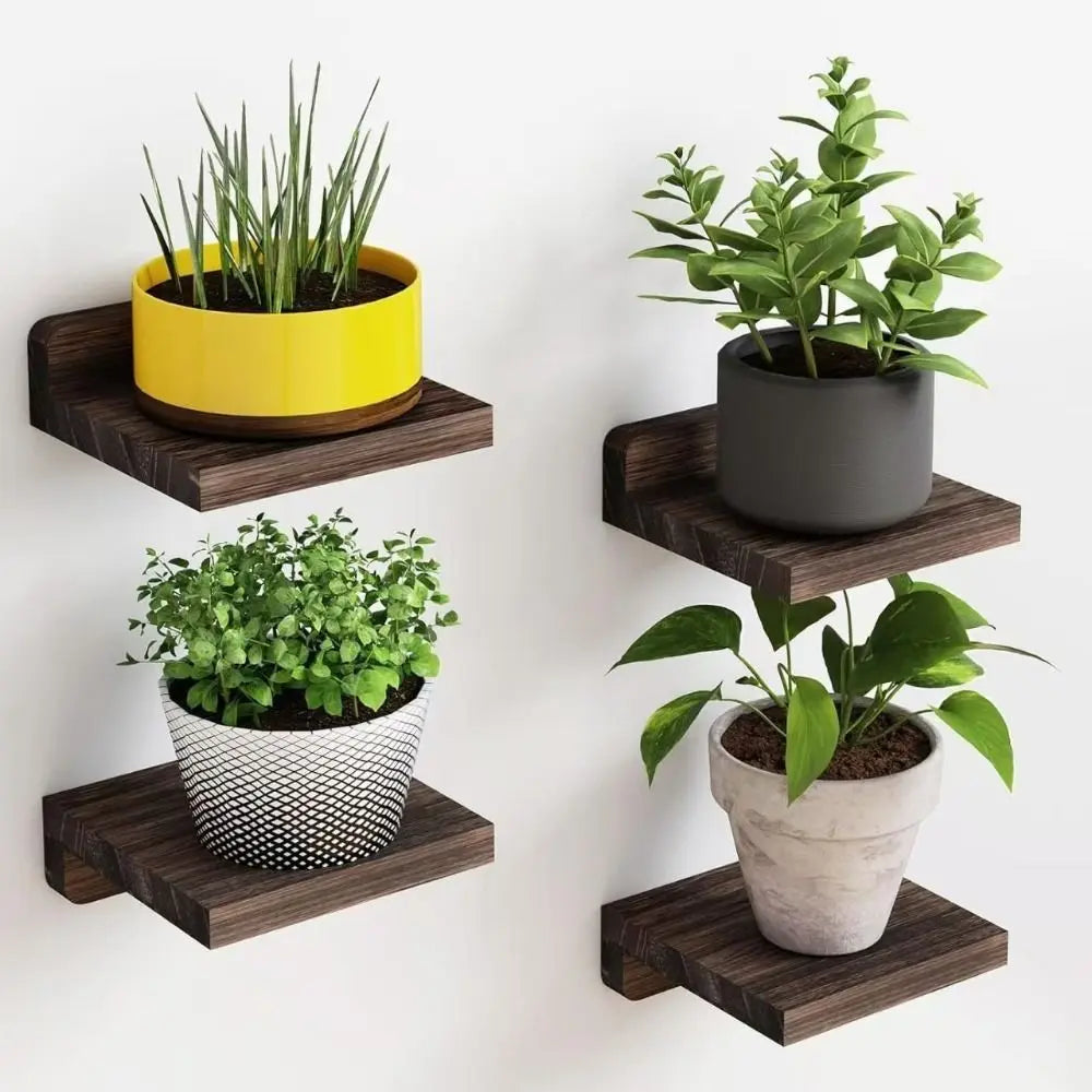 Floating Shelves Modern 4PCS Decorative Wall Shelves Small Wall Mounted Storage Shelves for Bathroom Kitchen Bedroom Living Room