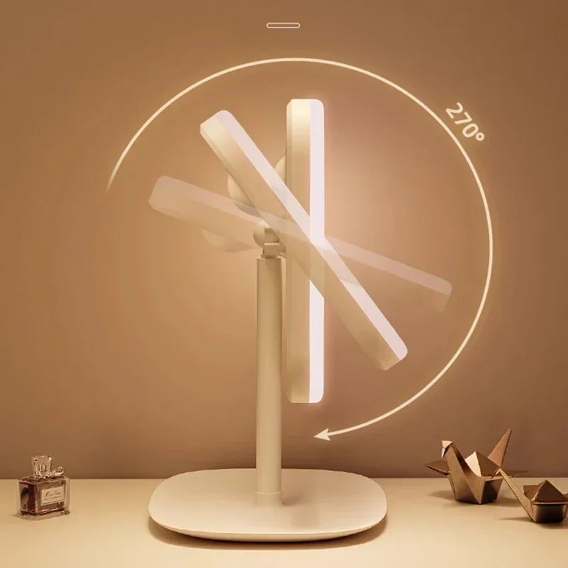 Vanity Makeup Mirror LED Lighted Decorative Mirror Tabletop Makeup Mirror with Touch Control for Bedroom Bathroom Dressing Table Home Decor
