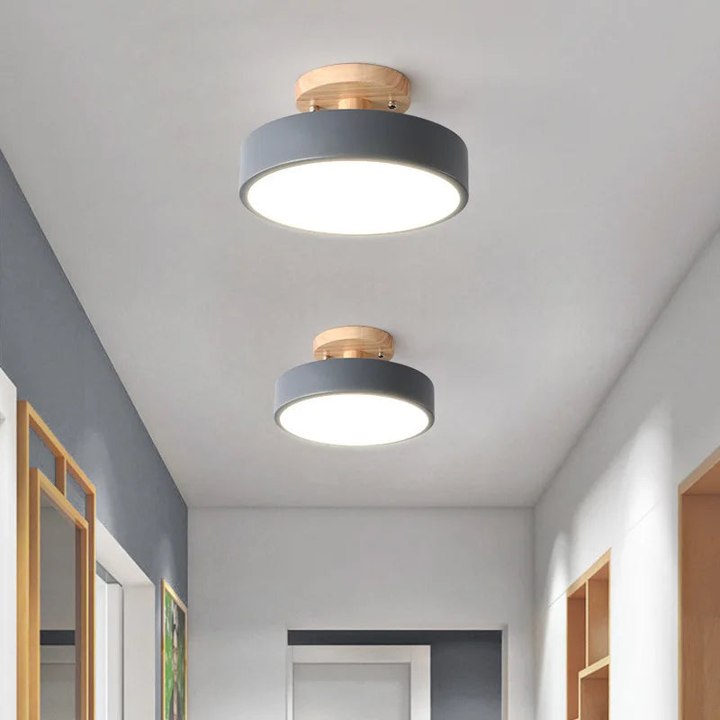 Ceiling Light Luxury Nordic Ceiling Lamp Modern Flush Mount Light Scandinavian Minimalist Ceiling Fixture Hotel Restaurant Hallway Bedroom Living Room Wooden Ceiling Light Contemporary Home Decor