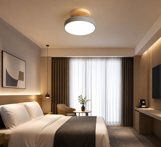 Ceiling Light Luxury Nordic Ceiling Lamp Modern Flush Mount Light Scandinavian Minimalist Ceiling Fixture Hotel Restaurant Hallway Bedroom Living Room Wooden Ceiling Light Contemporary Home Decor